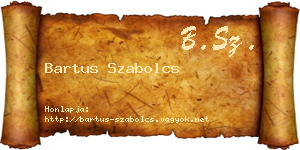 Bartus Szabolcs névjegykártya