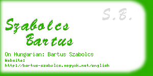 szabolcs bartus business card